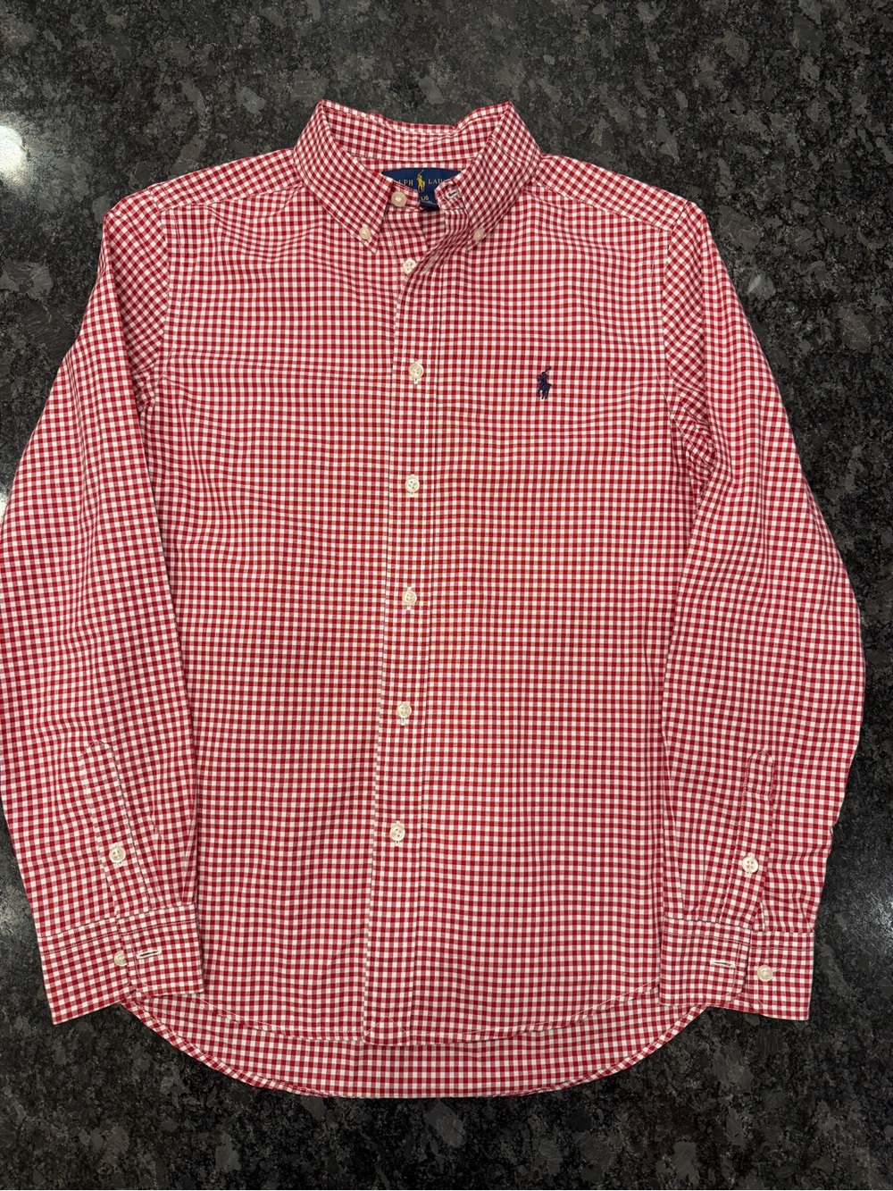 Ralph Lauren Boy’s Red Check Long-Sleeve Button-Down Shirt